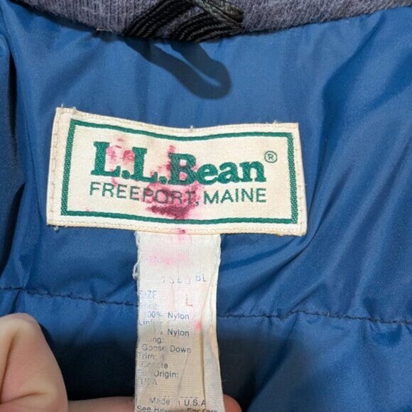 Vintage LL Bean Heavy Down Parka Made in USA Men Size Large - Picture 3 of 9